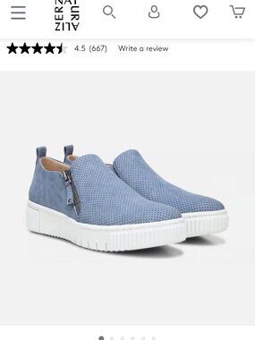 SOUL Naturalizer Turner Slip-On Casual Sneakers Light Blue 7W